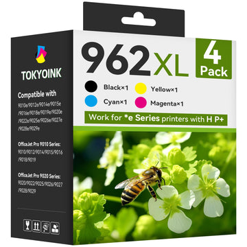 962XL 962 Ink Cartridges Replacement for HP 962XL Ink Cartridges Combo Pack HP962 HP962XL Works with OfficeJet Pro 9010e 9010 9012e 9012 9014e 9015e 9015 9018e 9020e 9020 9022e 9025e 9028e Printer