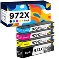 972X Ink Cartridge Compatible with 972X 972 X 972A Ink Cartridges | Combo Pack Replacement for Pagewide Pro 477dw 477dn 577dw 452dw 552dw 452dn P57750dw Printer (4 Pack, BK/C/M/Y)