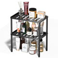 Cabinet Organizer Shelf, 2 Tier Kitchen Cabinet Organizer with Stackable Cabinet Shelves for Kitchen Countertop Storage, Metal Kitchen Shelf Organizer for Spice, Pantry & Under Sink