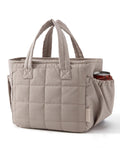 BAGSMART Lunch Bag for Women Small Cute Quilted Lunch Box Insulated Lightweight, Leakproof, Durable & Reusable Tote Bag for Work, Travel, Outdoor, Brown