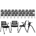 30 Pack Stackable Conference Room Chairs with Wheels and Paddle, Ergonomic Mesh Back and Arms for Meeting, Conference, Reception, Training Room