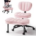 Cross Legged Office Chair, Ergonomic Cloud Criss Cross Desk Chair, Meditation Chair with Wheels, Height Adjustable Seat for Adhd, Wide Kneeling
