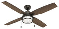 Hunter 52 inch Outdoor or Indoor Ceiling Fan with LED Light and Pull Chain - Bronze Rustic Ceiling Fan, Standard Mount, 4 Blades, For Patio, Porch, Garage, or Living Room - Ocala 59214, Noble Bronze