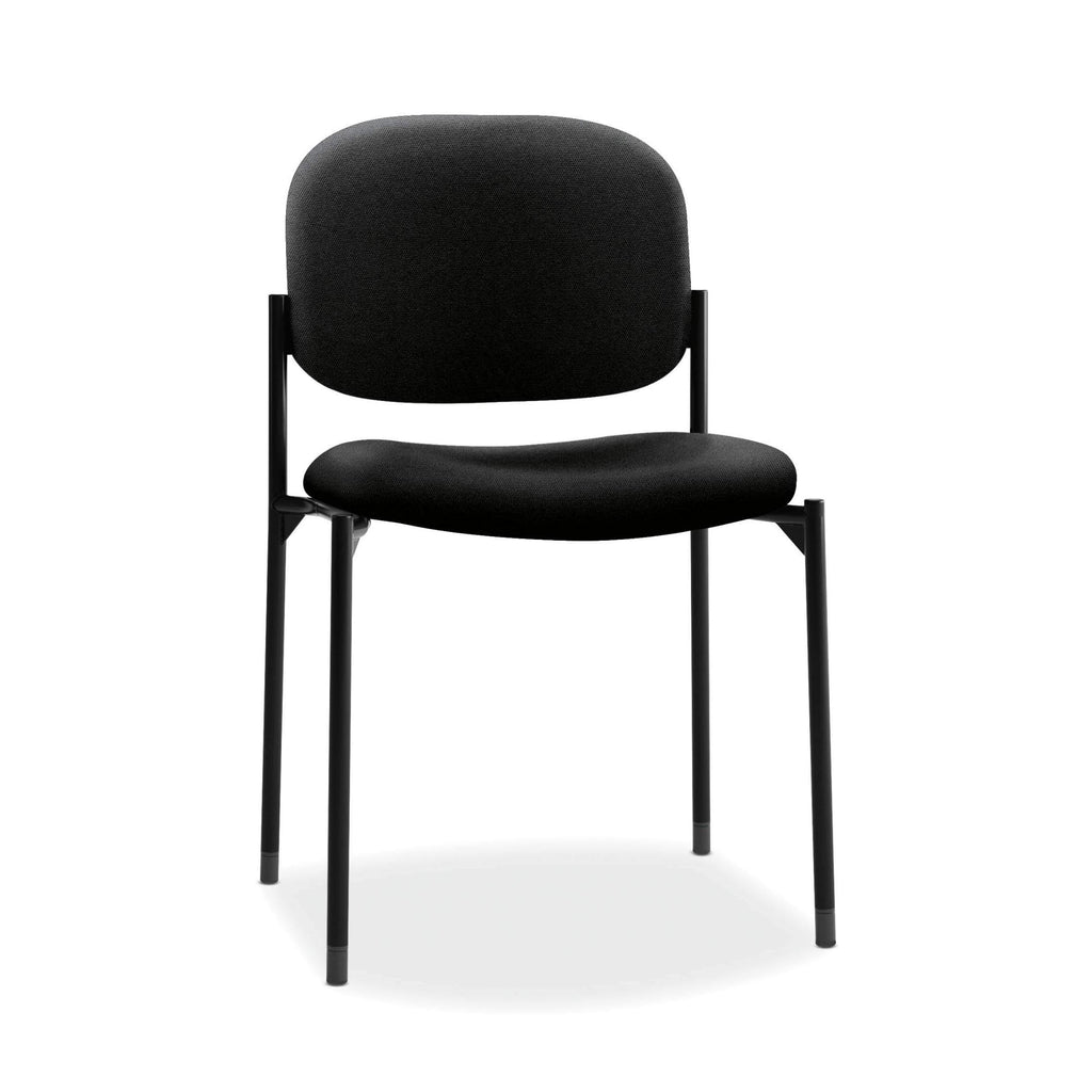Hon Scatter Guest Chair, Armless Office Chairs, Fabric, Black, Small, Black - Fabric Back - Armless