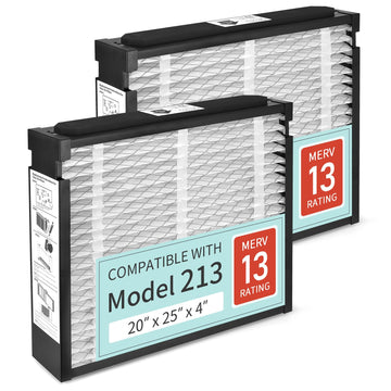 213 Replacement Filter Compatible with AprilAire Air Purifier 1210 1620 2210 2216 3210 4200, Replacements for Merv 13 Whole House Furnace Filters 20x25x4, 2-Pack
