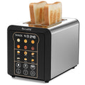Secura Brands Toaster 2 Slice Digital Smart Staineless Steel Toaster | Automatic, No Lever, Wide Slot, Touch Screen, Digital Timer, +10s Extend, Memory Settings, Defrost, Reheat, Home Gift