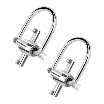 HVAC Locking Cap Key - Universal 4-Bit Multi-Use Tool for 410A & R22 Refrigerant Safety Caps, Tamper Resistant Key for Installation & Removal of HVAC Locking Caps 2 Pc