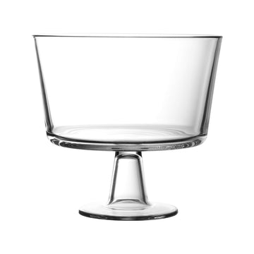 Royalty Art Trifle Bowl with Pedestal, Large Italian Glass Dessert Stand