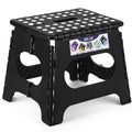 Delxo Folding Step Stool 11 Inch,300 Lbs Step Stool for Kids & Adults Black