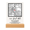 SAME DAY SHIP Where We Met Custom Map with Wooden, Acrylic, Led Light - Where It All Began Couples Map Birthday Gift Last minute gift ideas Anniversary Celebration Gift Valentines Day