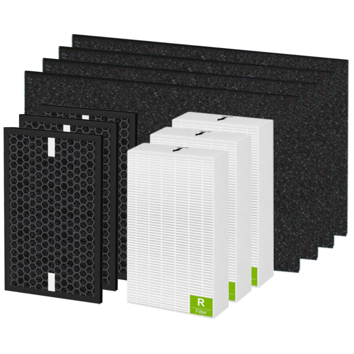 3 Set HPA5200B Replacement Filter for Honeywell InSight HPA5200B HPA5250 and PowerPlus HPA3200 Air Purifiers, 3 Pack HRF-R2/R1(R) + 3 Pack HRFSC1(S) + 4 Pack HRF-A200(A) HRF-ARVP200
