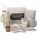 Opulent Luxury Self Care Gift Package for Women, 40oz Tumbler, Cozy Blanket | Gift-Ready Spa Set for Get Well, Thinking of You & Corporate Gifts for Employees & Clients - Candle, Bath Salts & Sleep Mask