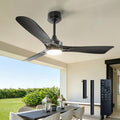 Amico 52 inch Ceiling Fans with Lights, Ceiling Fan with Light and Remote Control, Dimmable, 3CCT, Quiet, Black Modern Ceiling fan For Living Room, Bedroom, Farmhouse, Kitchen