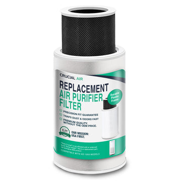 Think Crucial Air Purifier Filter Replacement Compatible with Air Doctor AD1000 - Includes Efficient Air Filter, 1 Carbon Gas Trap Filter, and 1 Pre-Filter for Home and Office - Third Party Product