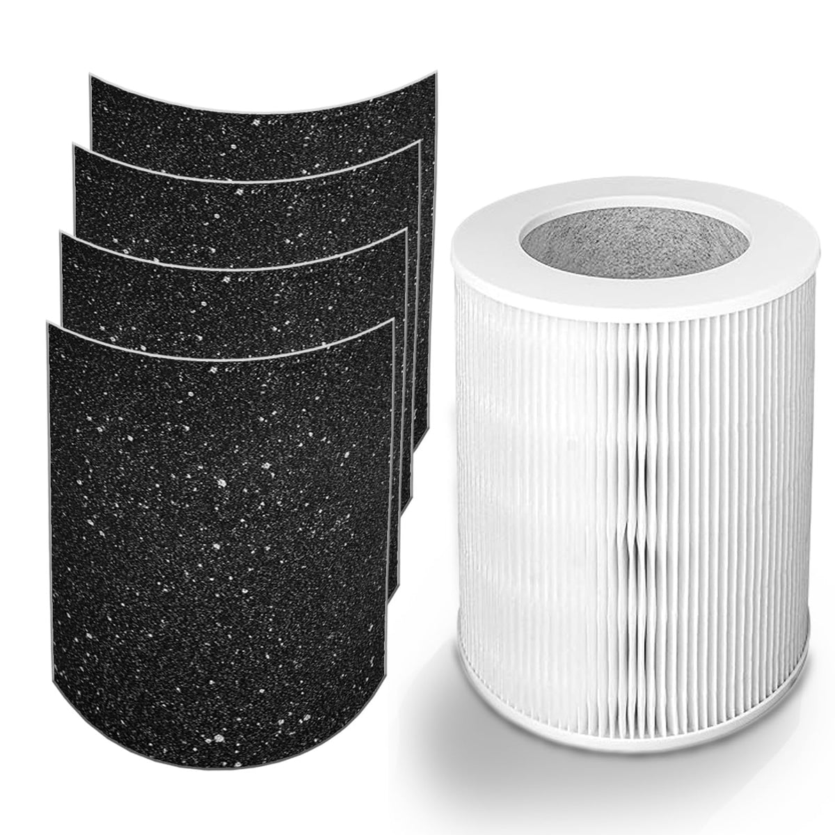 HP670 Replacement Filters Kit Compatible with Hunter HP670, H-HF670-VP Tower Air Purifier Filter Remove, 1 H13 HEPA Filter + 4 Pre-Filters