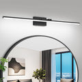 LED Bathroom Vanity Light, Modern Bathroom Light Fixture Over Mirror (Cool White 6000K), Vanity Light Bar with Angle Adjustable, 48 Inch, Black