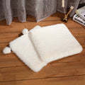 SHENGOCASE Pet Bed Cushion Pad, 12 x 12 inches, Square Faux Rabbit Fur, 2-Pack, Cat Tree Tower Replacement Mat