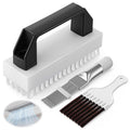 Dreyoo 3PCS AC Fin Comb and Bush Cleaner Kit, Air Conditioner Fin Comb, Air Coil Cleaning Brush & 2-in-1 AC Straightener Coil Cleaner for HVAC, Evaporator, Refrigerator, Radiator Repair Tool