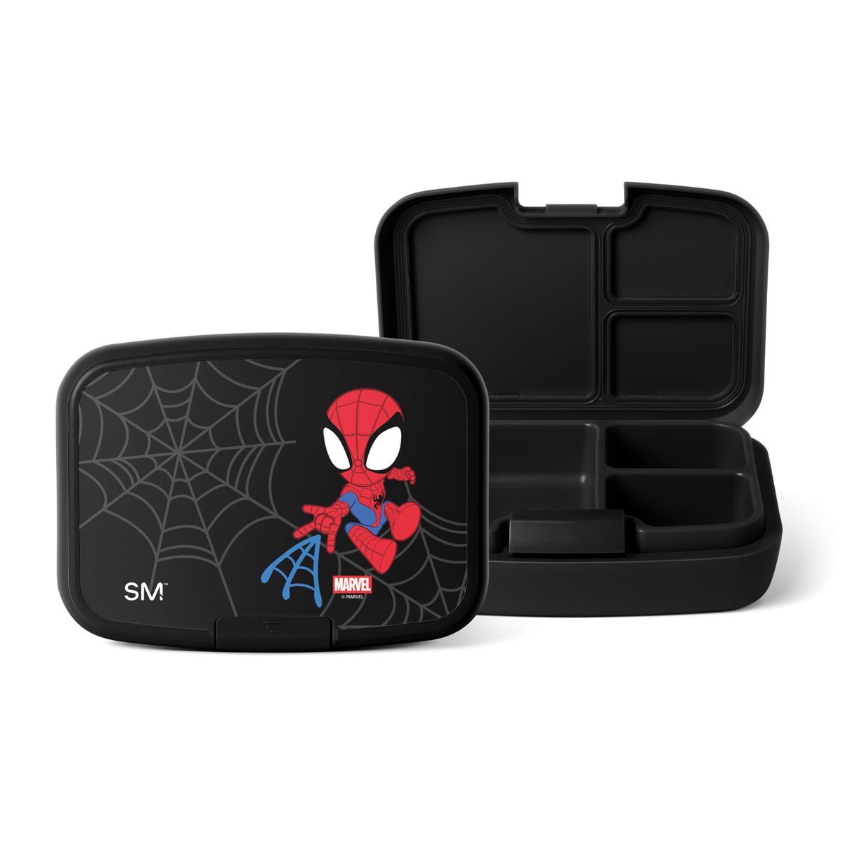 Simple Modern Marvel Porter Bento Lunch Box | BPA Free, Leak-Resistant, Dishwasher Safe | Lunch Container for Girls, Boys, Toddlers, Kids | 3 Compartments, Spidey Kid