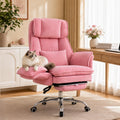 Bowthy Office Chair with Flip Armrests & Foot Rest,criss Cross Legged Home Office Desk Chair with Pet Seat,ergonomic Reclining Computer Gaming
