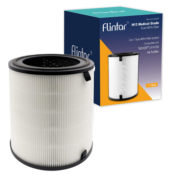 LV-H133 Replacement Filter, Made in Taiwan, Compatible with LEVOIT LV-H133 Tower Air Purifier, H13 Grade Filtration & Activated Carbon Filter Set, Part Number LV-H133-RF