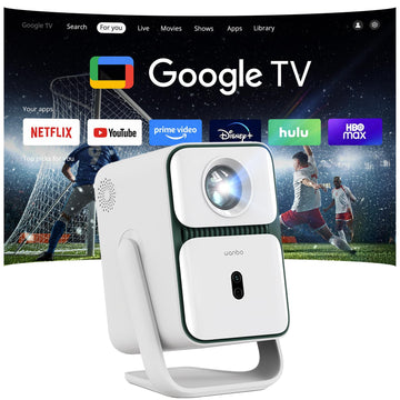 Wanbo T2 Ultra 2026 Smart Projector, Google TV 14, Sealed Optical Engine | Native 1080P, 500 ANSI, 10W Speakers, Live TV, AI Auto Focus &Keystone, 30dB Quiet, Portable Home Outdoor Movie Projector