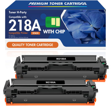 W2180A 218A Black Toner Cartridges 218X 3301fdw Compatible for HP 218A 218 Color LaserJet Pro 3201dw Pro MFP 3301fdw 3301cdw 3301sdw Printer Ink Set W2180X High Yield 2 Pack