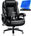 Famsway 600lbs Big and Tall Office Chair with Pocket Spring Cushion, Heavy Duty Office Chair for Low Back Pain Relief, Large Executive Office