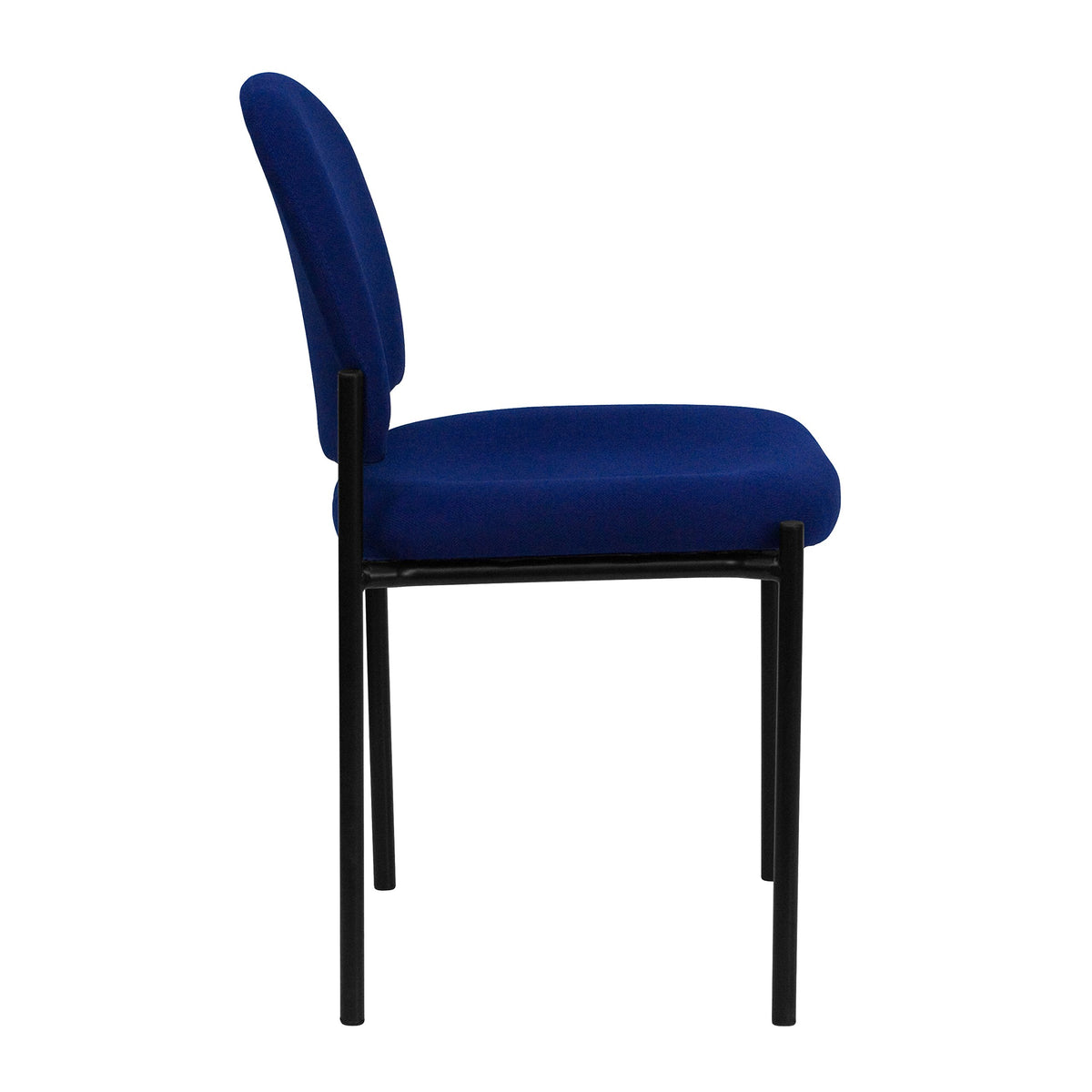 Flash Furniture Steel Stackable Reception Chair, Navy, Set of 1, Navy Fabric
