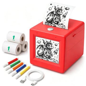 AI Voice Sticker Maker for Kids, Mini Inkless Thermal Printer, Portable Sticker Printer Machine Box for DIY Crafts, Journaling & Doodles, Birthday Toy Gift for Boys and Girls Ages 3+