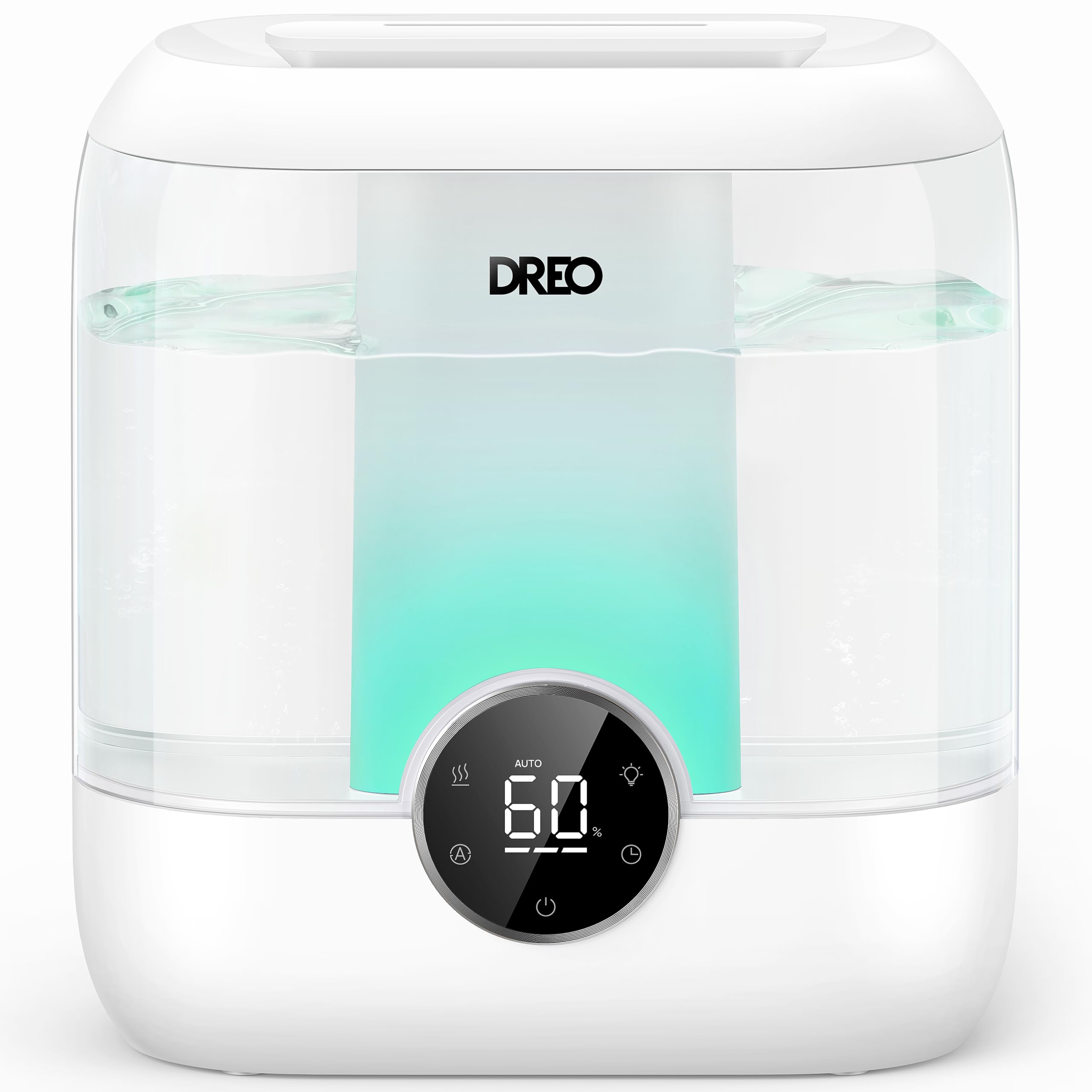 DREO Humidifiers for Bedroom, 6L Easy to Fill & Clean, 60H Runtime for Large room, 28 dB Quiet Cool Mist Air Humidifier for Plant, Baby Nursery, Home, Indoor, Night Light, Precise Humidity Control