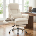 Furniliving Criss Cross Office Chair with Armrests & Wheels, Big and Tall Office Chair with Footrest, Flip Armrests for Pets, Wider Seat Cross