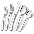 E-Far Silverware Set for 8, 40-Piece Heavy Duty Stainless Steel Forks and Spoons Flatware Set, Metal Eating Utensils Cutlery for Home Kitchen, Mirror Polished & Dishwasher Safe