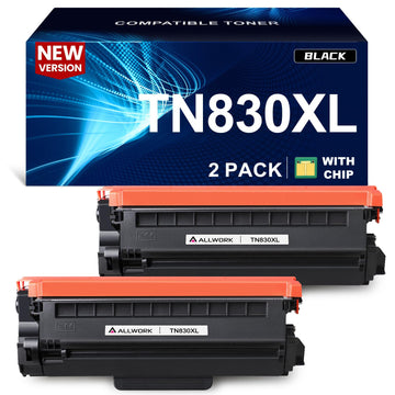 TN830XL Toner Cartridge Compatible Replacement for Brother DCP L2640DW L2647DW HL L2420DW L2460DW L2460DWXL L2465DW L2480DW L2865DW MFC L2820DW L2900DWXL L2980DW (2-Pack New Version)