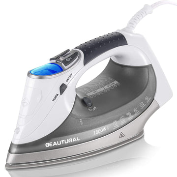BEAUTURAL 1800 Watts Steam Iron with Digital LCD Screen, 3-Way Auto Shutoff