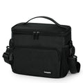Flight Crew Lunch Bag with Luggage Trolley Sleeve - Professional Insulated Cooler Bag for Flight Attendants & Pilots, Leakproof Lunch Box with Reinforced Structure for Travel & Work, Black