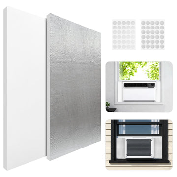 Window AC Insulation Kit - Foam Seal Panels for Air Conditioner, Blocks Cold & Heat Leaks, All Season Weather Stripping (Summer/Winter)