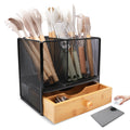Kitchen Countertop Utensil Holder, Extra Large Utensil Organizer with Drawer, 2-In-1 Utensil & Silverware Holder for Counter, Countertop Organizers for Kitchen Tools, with Quick Dry Diatomite Base