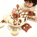 7-Piece Plush Bakery Play Set - Felt Bread Collection with Storage Box , Pretend Food Toys for Kids