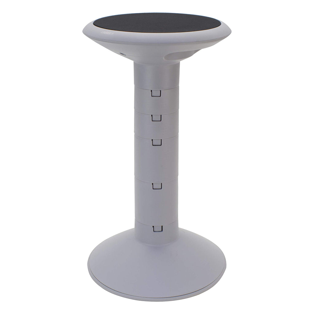 Storex Active Tilt Stool – Ergonomic Seating for Flexible Office Space and Standing Desks, Adjustable 12-24 Inch Height, Gray (00322a01c)