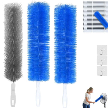 Cartorya Cleaning Brush, 3 Counts Fan Cleaning Brush, Bendable Microfiber Head, Fan Cleaning Brush Dusting Brush, Washable, Suitable for Ceiling Fan Blades (3PCS Mix)