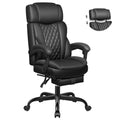 Executive Leather Office Chair, Big and Tall Office Chair with Footrest Home Office Desk Chairs, Ergonomic Computer Desk Chair with Lumbar