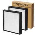 HAP605 HAP607 Air Puri-fier Replacement Filters for FreAire HAP605 HAP607, 3-in-1 Efficient Air Filter with Activated Carbon for Home, 2-Pack