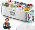 Suteck Yogurt Maker - Stainless Steel Yogurt Makers with Adjustable Time & Temp Control?Automatic Shut-Off & Constant Temper for Homemade Greek, Probiotic Yogurt, BPA-Free 8 Glass Jars (48 oz)