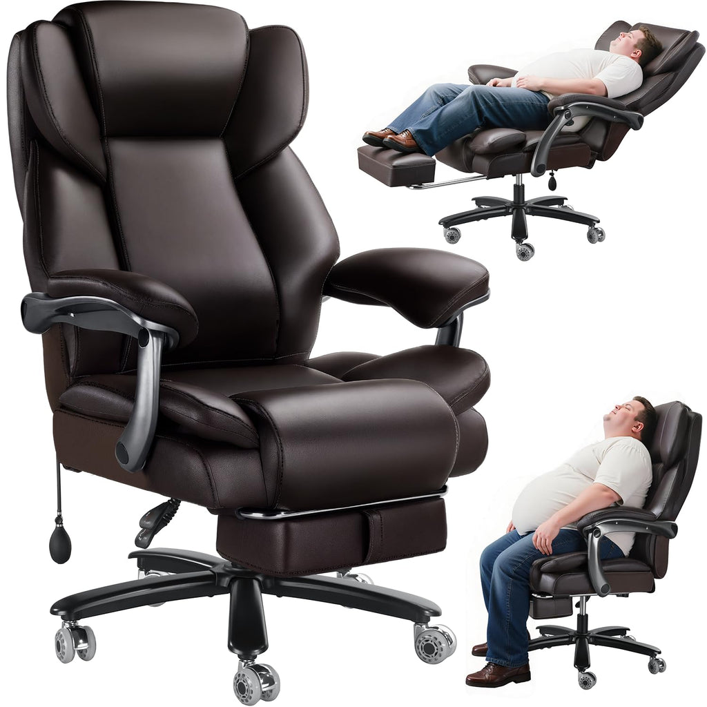 Wailor Big and Tall Office Chair for Heavy People,heavy Duty Comfy Executive Office Desk Chair with Adjustable Lumbar Support,high Back