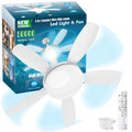 32" Socket Fan Light, 3000 Lumens Small Ceiling Fans with Lights and Remote, E26/E27 Light Bulb Fan with Reversible Motor, Dimmable 3000K-6500K Light Socket Fan for Bedroom Kitchen Garage