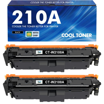 210A 210X Black Toner Cartridges 210 W2100A MFP 4301fdw 4301fdn | Compatible for HP Color Laserjet Pro MFP 4301fdw 4301fdn Pro 4201dw 4201dn Series Printer Ink (2 Black, with chip)
