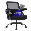 Big and Tall Ergonomic Office Chair 600lbs,heavy Duty Rocking Chair with Flip-up Arms, Computer Mesh Desk Chair Extra Wide Seat,executive