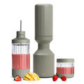 Beast Mega 1200 Stainless Steel | Premium Countertop Blender | Smoothies, Shakes, Sauces, Dips | Lg Servings | Blends Ice + Frozen Fruit | Double-Wall Insulation | Extra Vessels | 1200W (Sage)