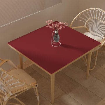 Zinkooat Faux Leather Table Cover,1.8mm Thick,54x54 Inch Table Protector,Table Protector For Dining Room Table,Dining Table Cover,Table Cover Protector,Dining Table Pad Protector(Black+Wine Red,54x54)